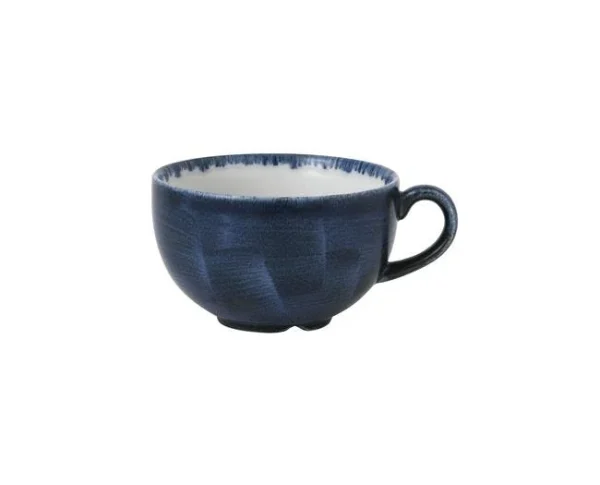 Churchill Stonecast Plume Line Kaffeetasse Plume Ultramarine 11x(H)6,5cm 340ml Blau, Ohne Untertasse (12 Stück) Von CHEFGASTRO 1