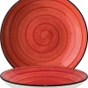 Bonna Premium Porcelain APSBLM28CK Aura Passion Plate Teller Tief, Supenteller, 28cm, 1.7 Liter, Porzellan, Rot, 1 Stück 25