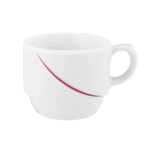 Esmeyer 6 X Seltmann Obere Zur Milchkaffeetasse, Form: Laguna, Dekor: 34622 Bordeaux Flanken 13