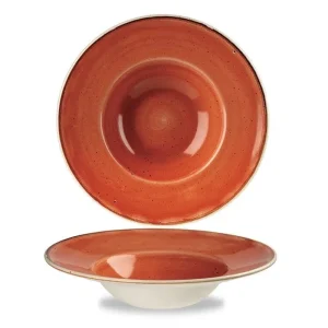 Churchill Stonecast Tiefer Teller Spiced Orange ø24cm Orange (12 Stück) Von CHEFGASTRO 13