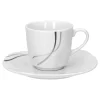 Null 2tlg. Set Espressotasse Mit Untertasse Silver Night 25