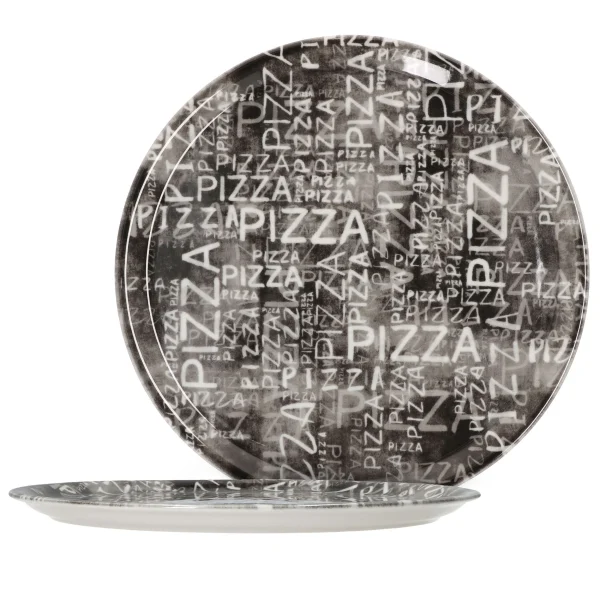 Null 2er Set Pizzateller Napoli Black & White 31cm – 04019#Z70 + 04019#Z69 5