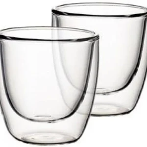 Null 2er Set Becher Diamantporzellan Modern Gänseblümchen-Dekor – 4752 21