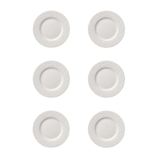 Villeroy & Boch Manufacture Rock Frühstücksteller Weiß 22 Cm 6er Set 1