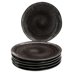 Null 6er Set Speiseteller Zakynthos Reactive Glaze Schwarz – 24327312 11