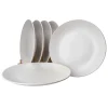 Null 6er Set Essteller Flach 27cm White Biata Steingut 23