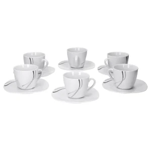 Null 2tlg. Set Espressotasse Mit Untertasse Silver Night 17