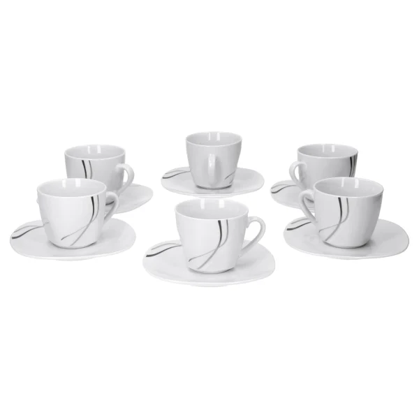 Null 2tlg. Set Espressotasse Mit Untertasse Silver Night 6