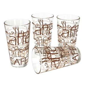 Null 12er Set Latte Macchiato Glas 39cl Stapelbar Coffee Dekor 15