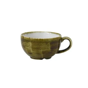 Churchill Stonecast Plume Line Espressotasse Plume Green 6,5x(H)5,5cm 100ml Grün, Ohne Untertasse (12 Stück) Von CHEFGASTRO 15