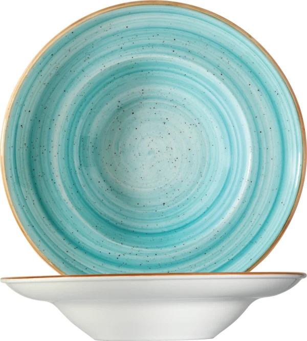 Bonna Premium Porcelain ATCBLM28CK Aura Terracotta Plate Teller Tief, Supenteller, 28cm, 1.7 Liter, Porzellan, Terrakotta, 1 Stück 8