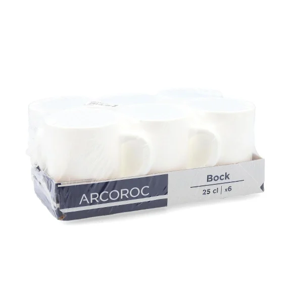 ARCOROC Restaurant White Bockbecher Stapelbar 25cl * 6er 7