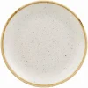 Churchill 12 X Teller Flach Coup 21,7cm STONECAST Barley White 23