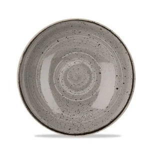 Churchill 12 X Schale Coup 24,8cm RAKU Jasper Grey 17