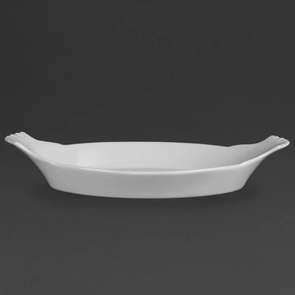 Gastronoble Olympia Whiteware Ovale Gratinschalen Weiß 36 X 19,9cm 8