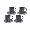 Leonardo MATERA Espresso Set Anthrazit 8-teilig 25