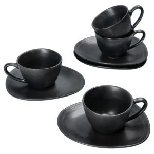 Null 4er Set Manhattan Kaffeetasse Mit Untertasse Für 4 Personen Schwarz – 24322667 11