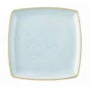 Churchill 6 X Teller Flach Eckig 26,8×26,8cm STONECAST Duck Egg Blue 23