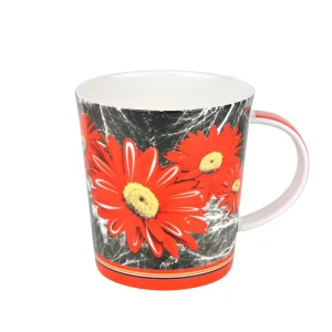 Null 2er Set Becher Diamantporzellan Modern Gänseblümchen-Dekor – 4752 11