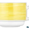 12x Kaffeeobertasse 0,19 L Aus Opalglas Form BRUSH – Yellow / Gelb Von Arcoroc 23