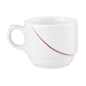 Esmeyer 6 X Seltmann Obere Zur Milchkaffeetasse, Form: Laguna, Dekor: 34622 Bordeaux Flanken 19