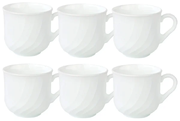 Null 12er Set Kaffeetasse 23,5 Cl Mit Untertasse 15,5cm Ebro Aus Opal-Hartglas 4