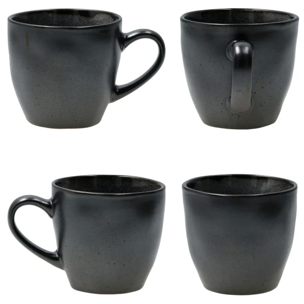 Null 18tlg. Kaffeeservice Zakynthos Reactive Glaze Grey Black – 24328312 7