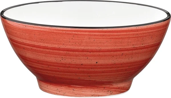 Bonna Premium Porcelain APSRIT14AKS Aura Passion Bowl Suppenschüssel, Napf, Terrine, Schale, 14.5cm, 450ml, Porzellan, Rot, 1 Stück 1