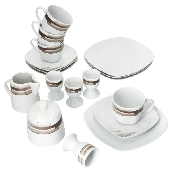 Null 18tlg. Kaffee Set Lilli Look Für 4 Personen 6