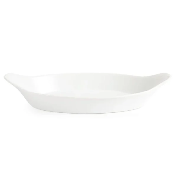 Gastronoble Olympia Whiteware Ovale Geteilte Gratinschalen Weiß 29 X 16cm 3