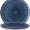 6x Pastateller Geschirr Tief 20cm 50cl Blau Creme Rund Porzellan Bonna Aura Dusk Gourmet Kantenschutz 23