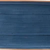 6x Servierplatten Speiseteller Porzellan Geschirr Rechteckig Blau Creme Bonna Aura Dusk Moove 34x16cm Kantenschutz 23