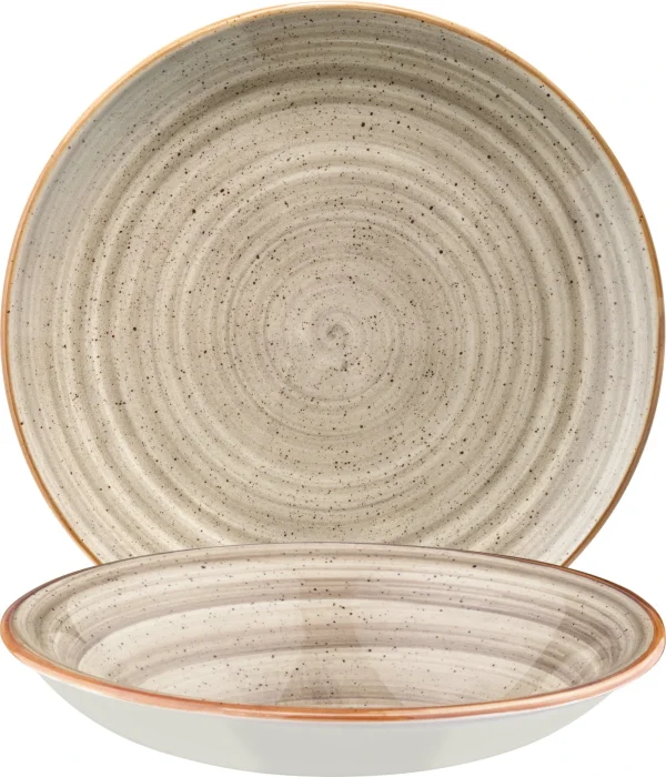 Bonna Premium Porcelain ATCBLM28CK Aura Terracotta Plate Teller Tief, Supenteller, 28cm, 1.7 Liter, Porzellan, Terrakotta, 1 Stück 7