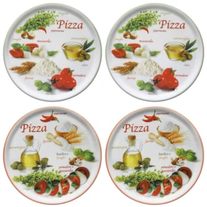 Null 6er Set Pizzateller Napoli Pizzafoods Grün + Rot 33cm – 04018#ZP1 + 04018#ZP2 11