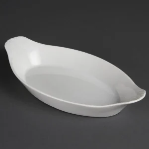 Olympia Whiteware Ovale Gratinschalen Weiß 26,2 X 14,1cm, Packungsinhalt: 6 Stück 13