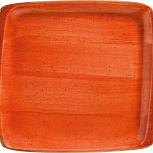 2x Servierplatten Speiseteller Porzellan Geschirr Rechteckig Orange Creme Bonna Aura Terracotta Moove 32x30cm Kantenschutz 11