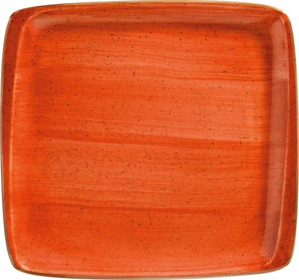 2x Servierplatten Speiseteller Porzellan Geschirr Rechteckig Orange Creme Bonna Aura Terracotta Moove 32x30cm Kantenschutz 3