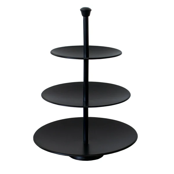 Null Etagere 3 Ebenen Ø25/20,5/16,5xH36,5cm Metall Schwarz 8