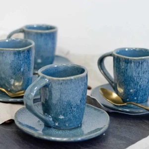 Leonardo MATERA Espresso Set Blau 8-teilig 19