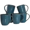 Leonardo MATERA Keramikbecher 430 Ml Blau 6er Set 23