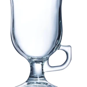 Arcoroc ARC 11874 Irish Coffee Kaffeeglas Mit Henkel, 290ml, Glas, Transparent, 4 Stück 11