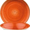 6x Pastateller Geschirr Tief 20cm 50cl Orange Creme Rund Porzellan Bonna Aura Terracotta Gourmet Kantenschutz 23