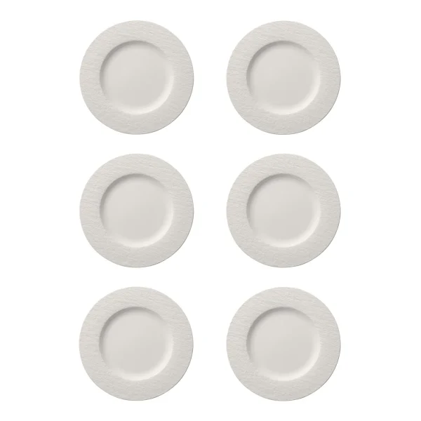 Villeroy & Boch Manufacture Rock Frühstücksteller Weiß 22 Cm 6er Set 6