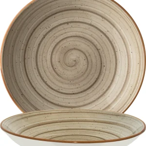 Bonna Premium Porcelain ATCBLM28CK Aura Terracotta Plate Teller Tief, Supenteller, 28cm, 1.7 Liter, Porzellan, Terrakotta, 1 Stück 17