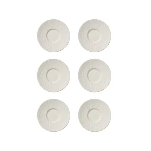 Villeroy & Boch Manufacture Rock Kaffeeuntertasse Weiß Ø 15,4 Cm 6er Set 17