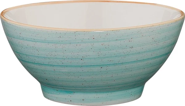 Bonna Premium Porcelain AAQRIT14AKS Aura Aqua Bowl Suppenschüssel, Napf, Terrine, Schale, 14.5cm, 450ml, Porzellan, Türkis, 1 Stück 1