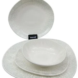 Null Dinnerset Seoul 18 Tlg. Tellerset Schwarz & Weiß Für 6 Personen 21