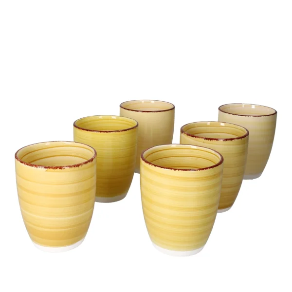 Null 6er Set Kaffeebecher Ohne Henkel Yellow Baita 1