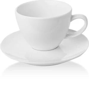 Null Tasse Bianco Stapelbar Mit Untertasse 90ml (12 Stück) Von CHEFGASTRO 11