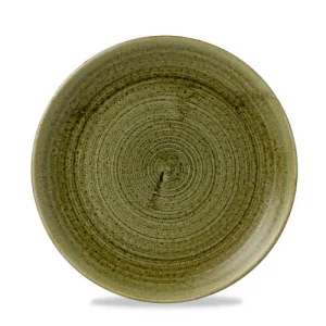 Churchill 12 X Teller Flach Coup 21,7cm STONECAST Samphire Green 17